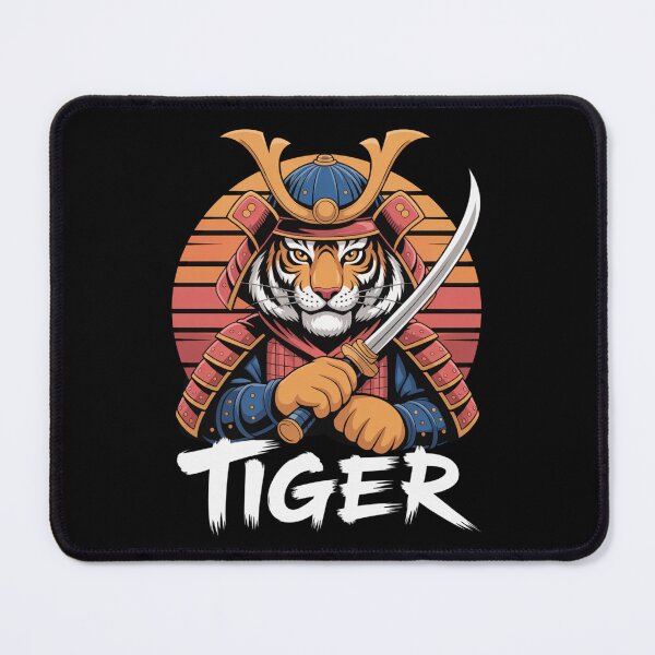 Item preview, Tiger Samurai Warrior Retro Sunset Japanese Anime T-Shirt designed and sold by DarylWelsh2024.
