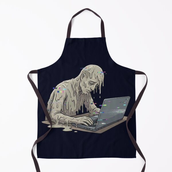 Item preview, Melting Human Burnout – Existential Exhausted Office Meme designed and sold by ChaosNest.