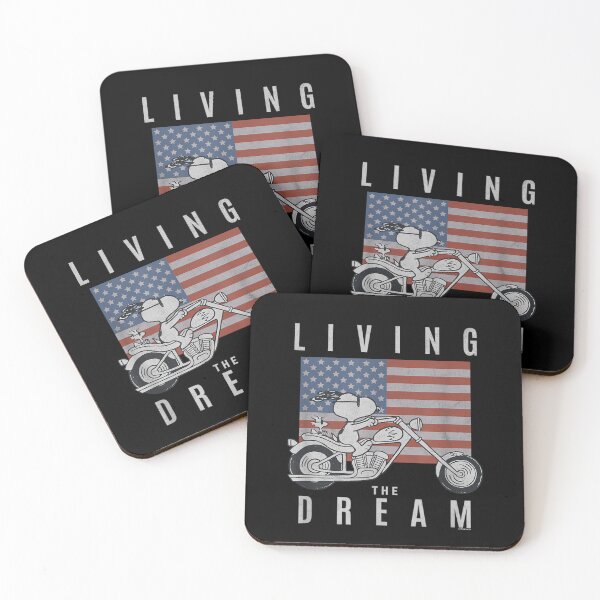 Item preview, Living the Dream Snoopy On A Motorcycle designed and sold by BritCharley.