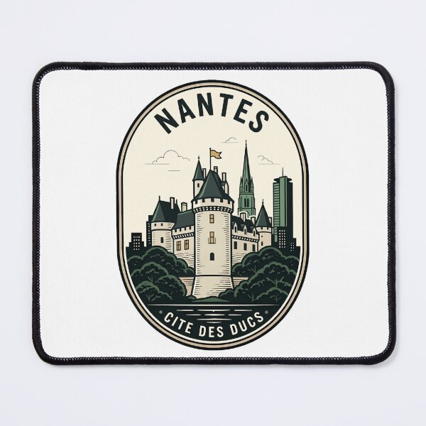 Item preview, Nantes France Cityscape Vintage Castle Travel Badge designed and sold by k3rstman1.