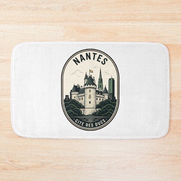 Item preview, Nantes France Cityscape Vintage Castle Travel Badge designed and sold by k3rstman1.