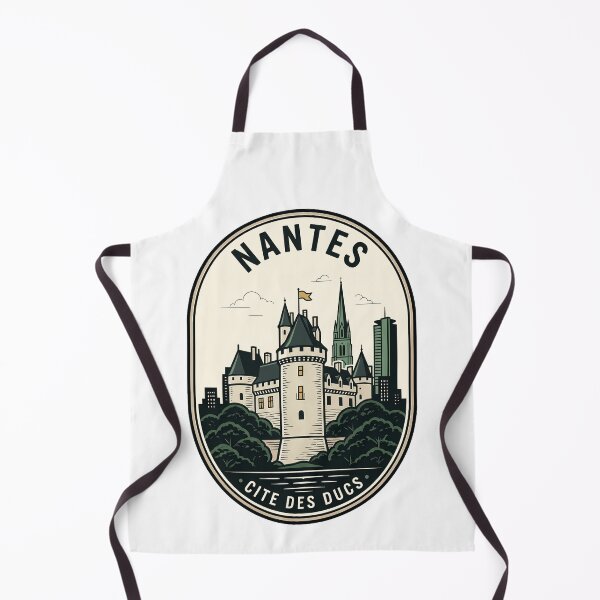 Item preview, Nantes France Cityscape Vintage Castle Travel Badge designed and sold by k3rstman1.