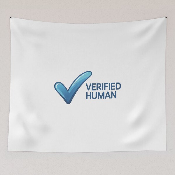 Item preview, Verified Human Blue Checkmark - Sarcastic Social Media Badge designed and sold by EverSale.