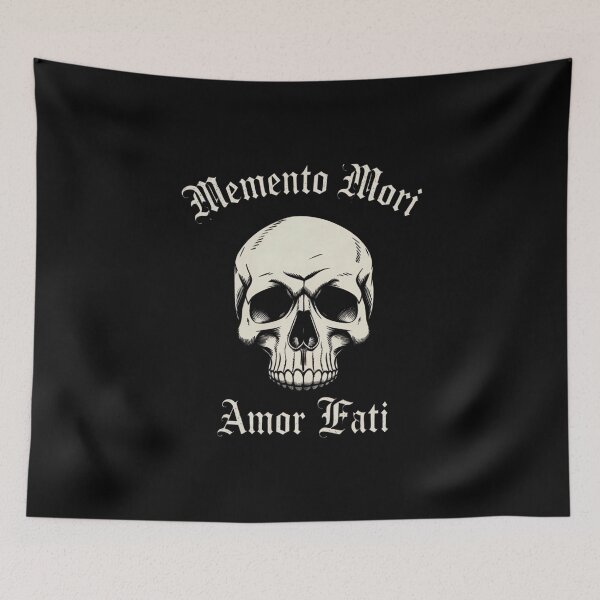 Item preview, Memento Mori Amor Fati Skull Latin Phrase Philosophy designed and sold by raeganluskanor.
