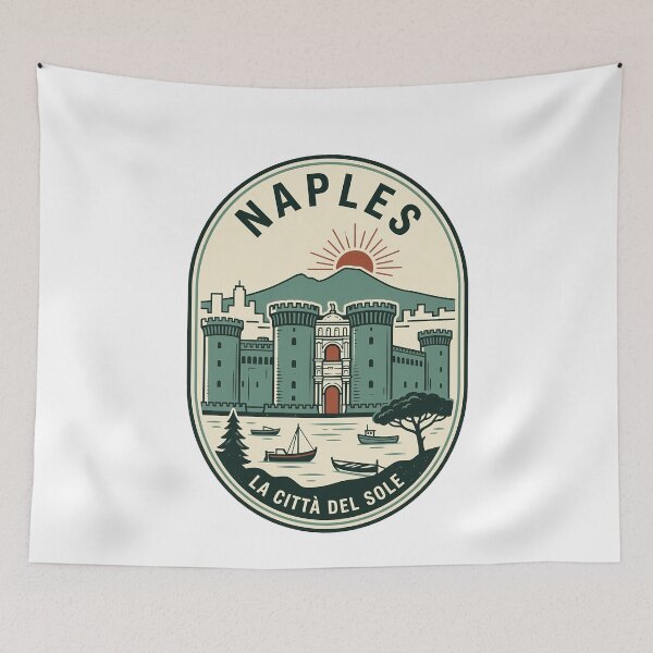 Item preview, Vintage Naples Italy Castel Nuovo Travel Badge designed and sold by k3rstman1.