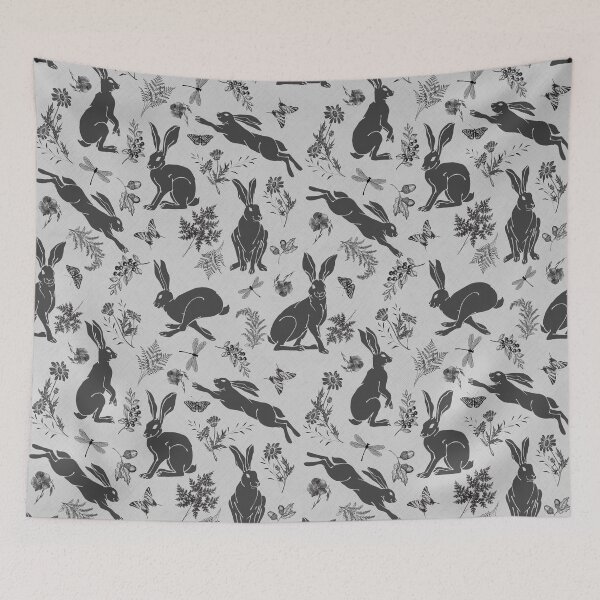 Item preview, Vintage Cottagecore Woodland Rabbits designed and sold by TurquoiseBird.
