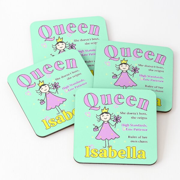 Item preview, Queen Isabella - Personalized Name Gift - Doodle Style designed and sold by illeN-Art-World.