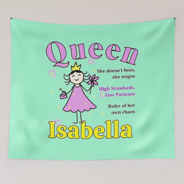 Item preview, Queen Isabella - Personalized Name Gift - Doodle Style designed and sold by illeN-Art-World.