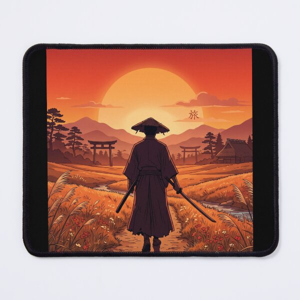 Item preview, Lone Wolf Anime Samurai Sunset – Emotional Japanese Warrior Aesthetic Gift designed and sold by Im-Ara.