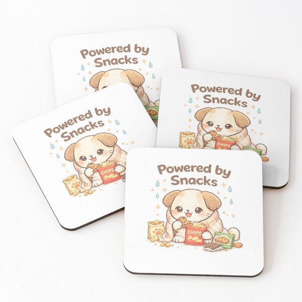 Item preview, Powered by Snacks Cute Puppy Kawaii Design designed and sold by Cute-Corne.