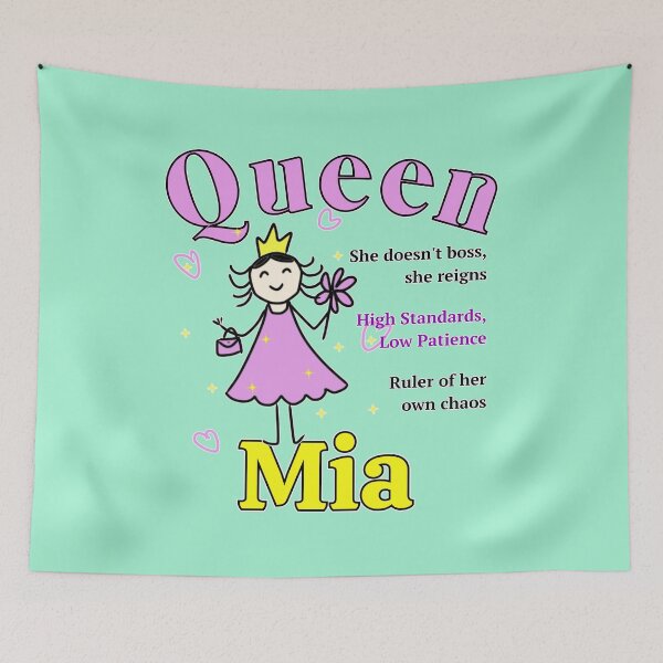 Item preview, Queen Mia - Personalized Name Gift - Doodle Style designed and sold by illeN-Art-World.
