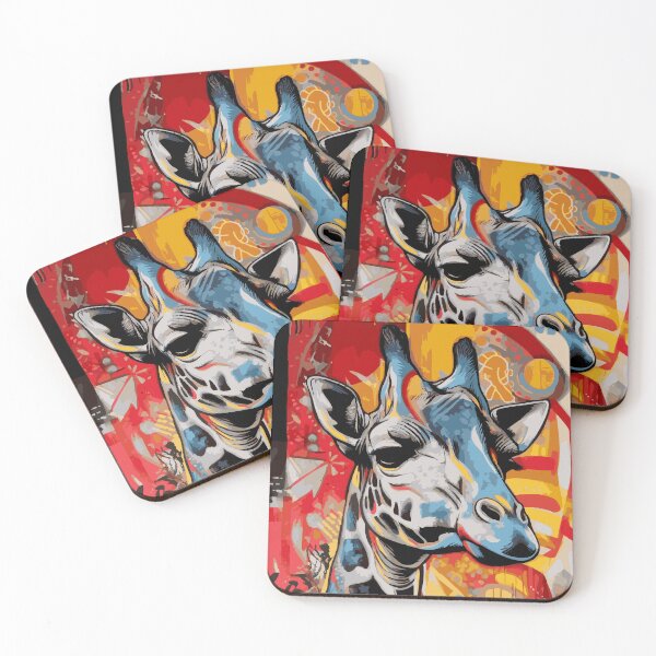 Item preview, Colorful Giraffe Pop Art designed and sold by drizzd.