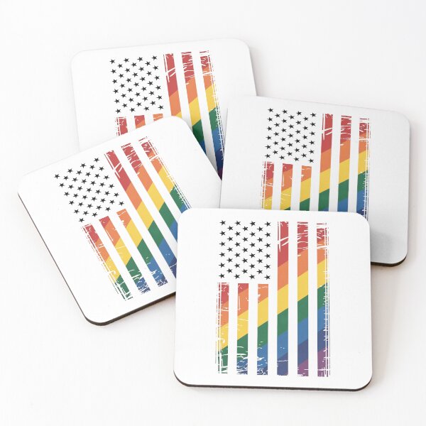 Item preview, Gay American Flag Distressed Rainbow Pride Patriotic designed and sold by Say It With Ink.
