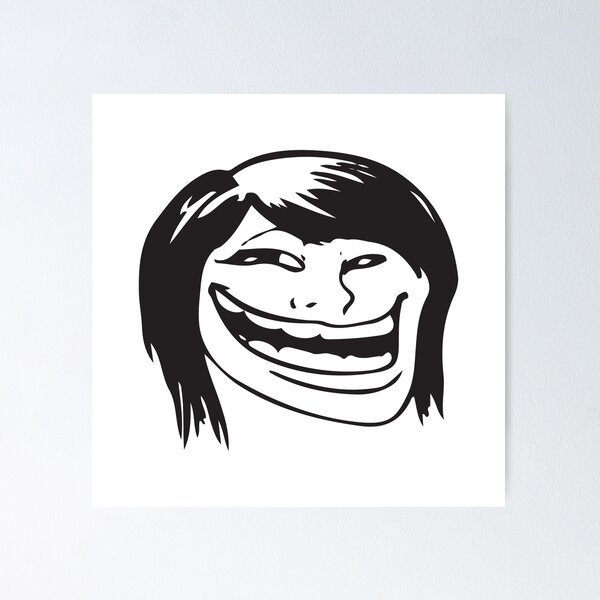 Troll Face Challenge Accepted Le Me with crossed arms Internet memes  reaction face HD HIGH QUALITY Poster for Sale by iresist