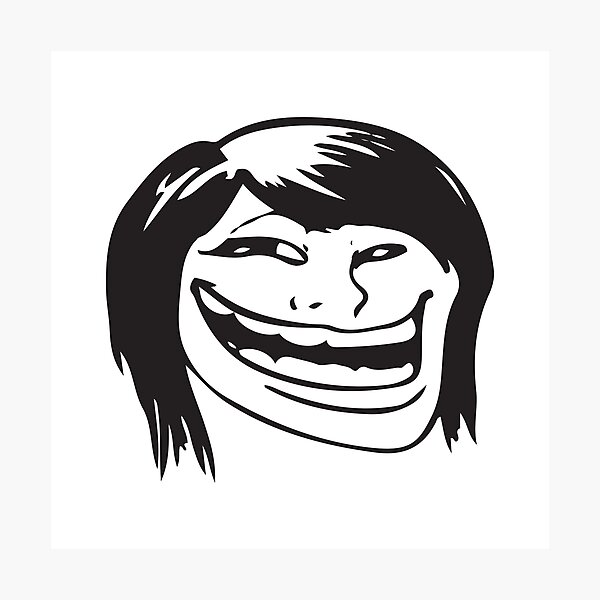 Troll face meme angry mad reaction face HD HIGH QUALITY Magnet