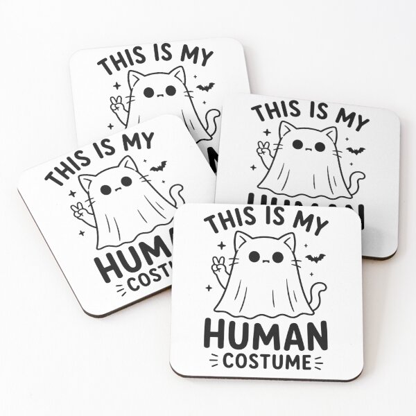 Item preview, This Is My Human Costume Minimalist Halloween Line Art designed and sold by TommyArt94.