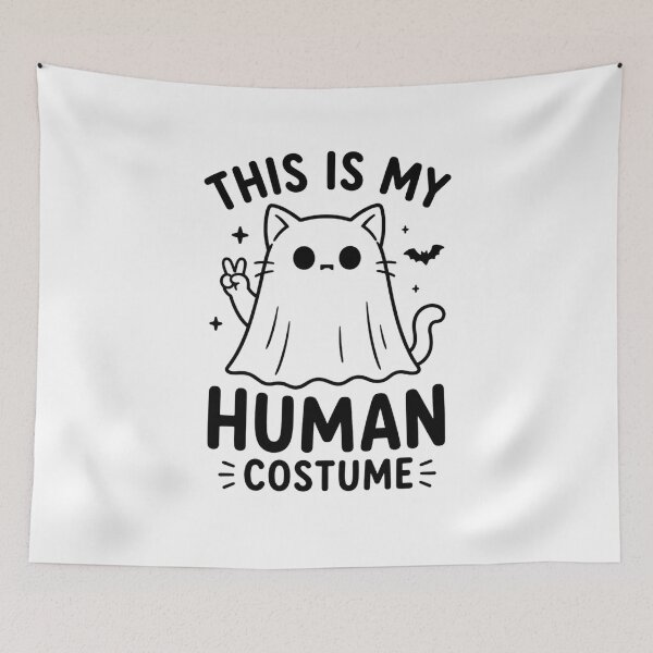 Item preview, This Is My Human Costume Minimalist Halloween Line Art designed and sold by TommyArt94.