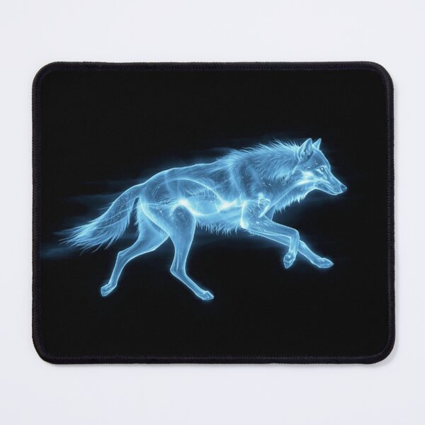 Item preview, Ghost Spirit Wolf Neon Blue Running Art Print designed and sold by Sky-bully.