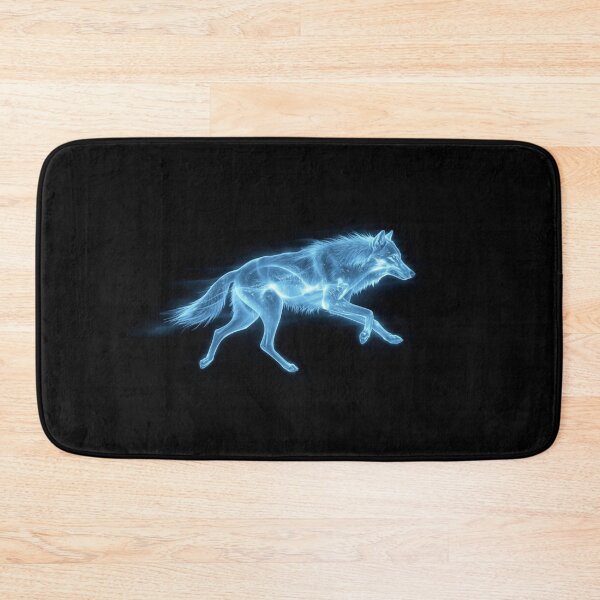 Item preview, Ghost Spirit Wolf Neon Blue Running Art Print designed and sold by Sky-bully.