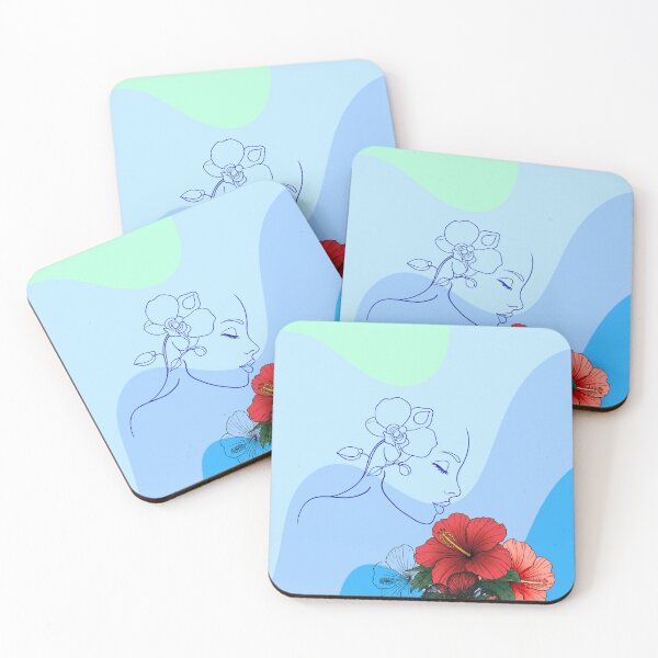 Item preview, woman, flowers Hibiscus ocean designed and sold by panguin8SCh.