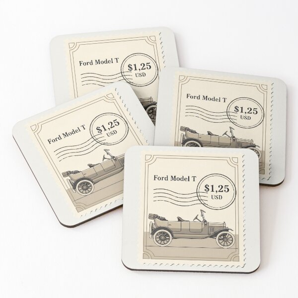 Item preview, Ford Model T Tin Lizzie Vintage Postage Stamp Art designed and sold by Motorline44.