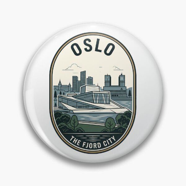 Item preview, Vintage Oslo Norway Fjord City Skyline designed and sold by k3rstman1.