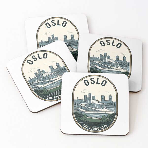 Item preview, Vintage Oslo Norway Fjord City Skyline designed and sold by k3rstman1.