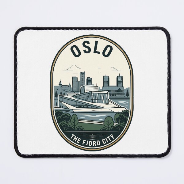 Item preview, Vintage Oslo Norway Fjord City Skyline designed and sold by k3rstman1.