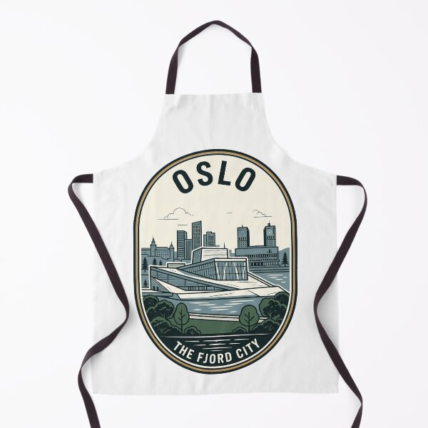 Item preview, Vintage Oslo Norway Fjord City Skyline designed and sold by k3rstman1.