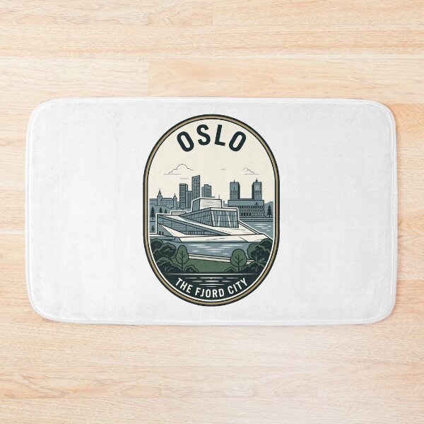 Item preview, Vintage Oslo Norway Fjord City Skyline designed and sold by k3rstman1.