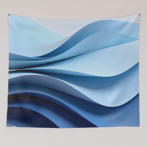 Item preview, Elegant Sculptural Blue Wave Abstract designed and sold by Paulocdias.