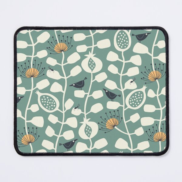 Item preview, Scandimalism in the Hot House - green gray, cream, charcoal, orange designed and sold by Johanna Kindvall.