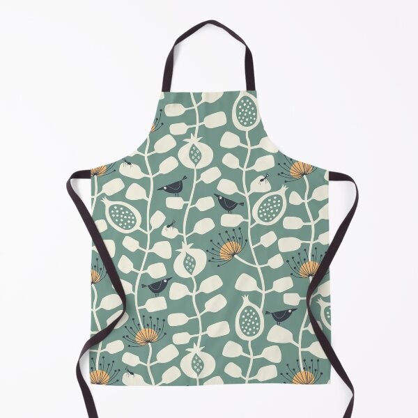 Item preview, Scandimalism in the Hot House - green gray, cream, charcoal, orange designed and sold by Johanna Kindvall.