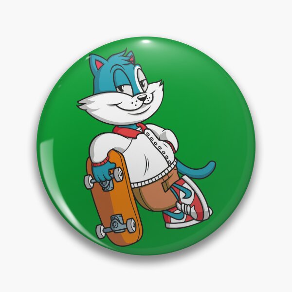 Item preview, Skateboarding Cat – Funny Cool Kitty Skater Design designed and sold by MerlinWear.