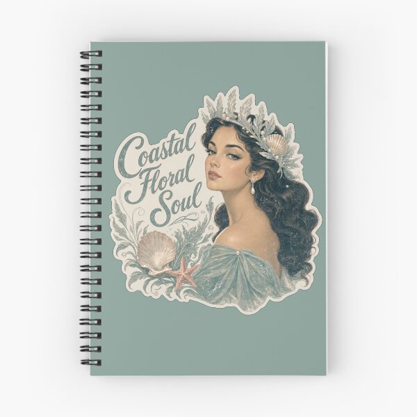 Item preview, Coastal Floral Soul Vintage Mermaid Portrait designed and sold by TatyanaArt.