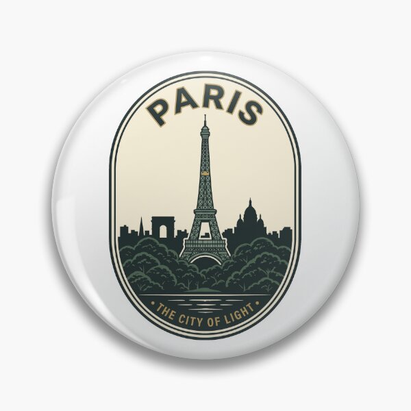 Item preview, Vintage Paris City of Light Eiffel Tower Badge designed and sold by k3rstman1.