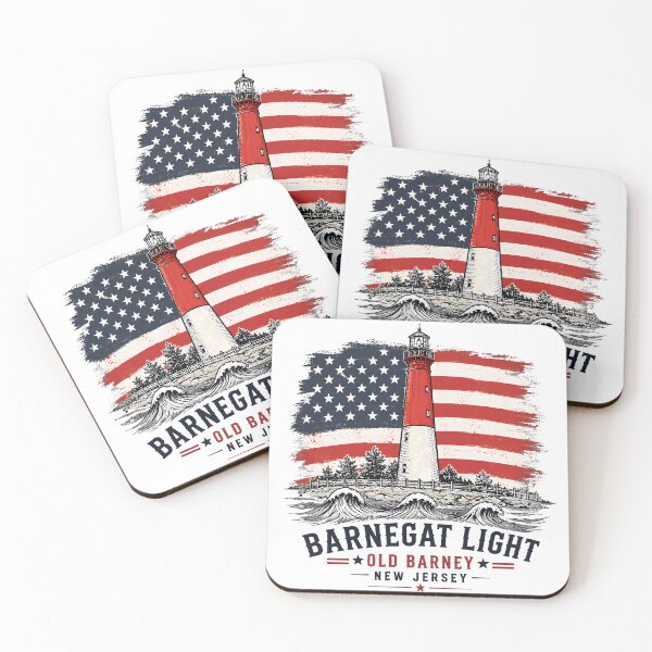 Item preview, Barnegat Light Old Barney Patriotic Lighthouse Vintage Art Funny Gifts designed and sold by BadhbhArt.