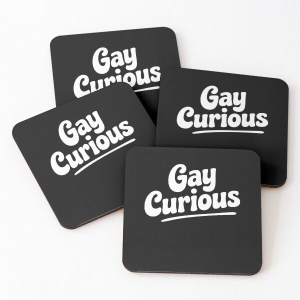 Item preview, Gay Curious Funny LGBTQ+ Pride Quote designed and sold by Say It With Ink.