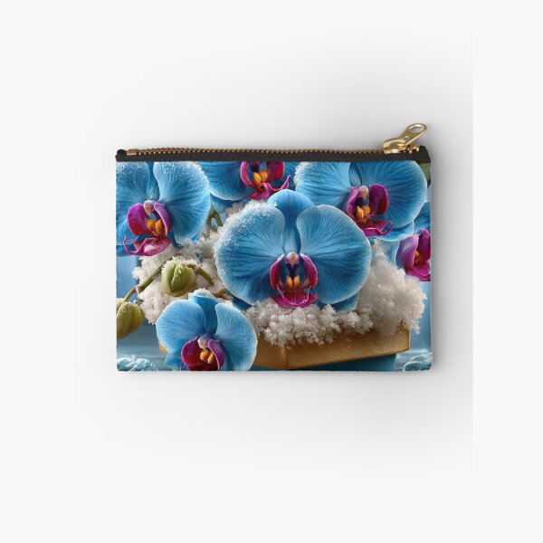 Item preview, Frozen Blue Orchids – Crystal Frost Botanical Elegance designed and sold by VelvetThornsArt.