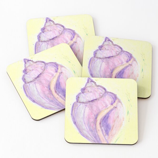 Item preview, Summery Conch Shell - Oil Pastel Art designed and sold by HettyART.