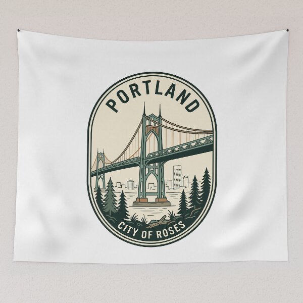 Item preview, Vintage Portland Oregon St Johns Bridge City of designed and sold by k3rstman1.