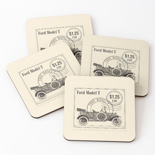 Item preview, Ford Model T Antique Car Horizontal Vintage Postage Stamp Art designed and sold by Motorline44.