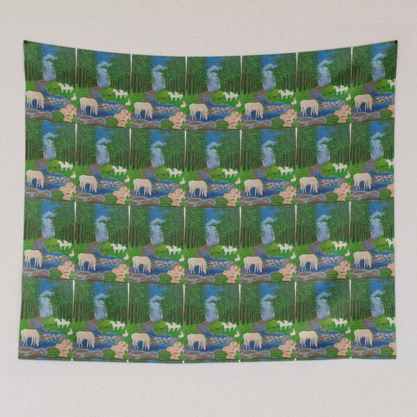 Item preview, Peaceful Forest Waterfall designed and sold by Ermira Mako.
