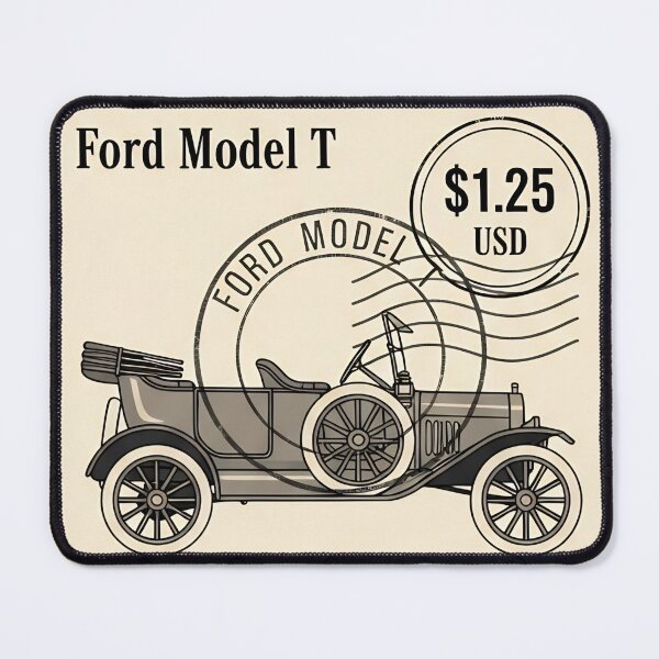Item preview, Ford Model T Antique Car Horizontal Vintage Postage Stamp Art designed and sold by Motorline44.