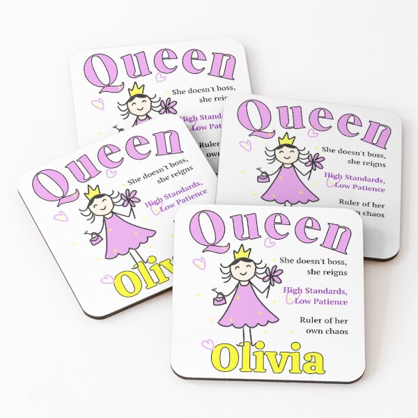 Item preview, Queen Olivia - Personalized Funny Name Gift - Doodle Style designed and sold by illeN-Art-World.