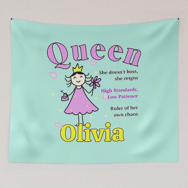 Item preview, Queen Olivia - Personalized Funny Name Gift - Doodle Style designed and sold by illeN-Art-World.