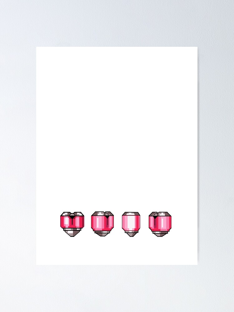 "Mega Man X Heart Tank" Poster by exitStrat Redbubble