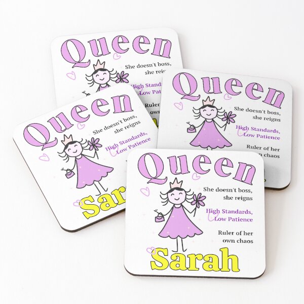 Item preview, Queen Sarah - Personalized Funny Name Gift - Doodle Style designed and sold by illeN-Art-World.
