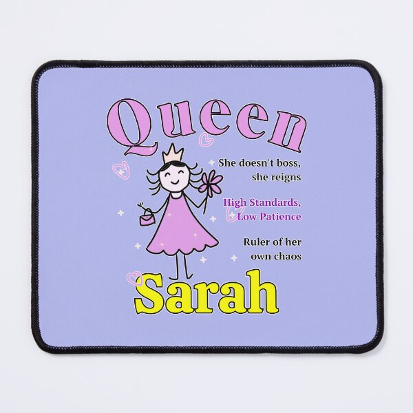 Item preview, Queen Sarah - Personalized Funny Name Gift - Doodle Style designed and sold by illeN-Art-World.