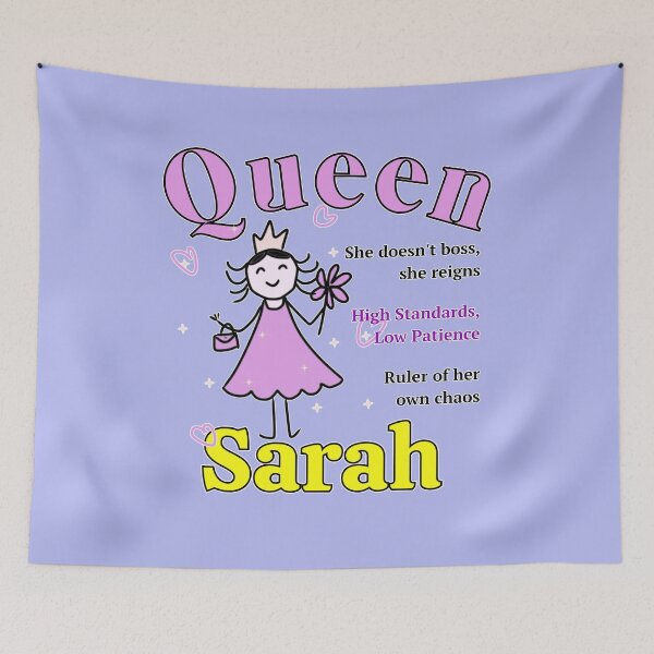 Item preview, Queen Sarah - Personalized Funny Name Gift - Doodle Style designed and sold by illeN-Art-World.